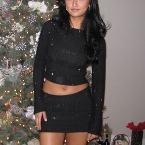 BABYBOO NYE sequin rhinestone set